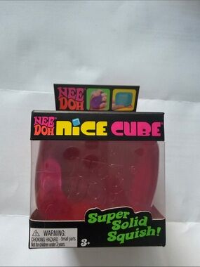 NeeDoh Nice Cube Super Solid Squish - Pink new/sealed
